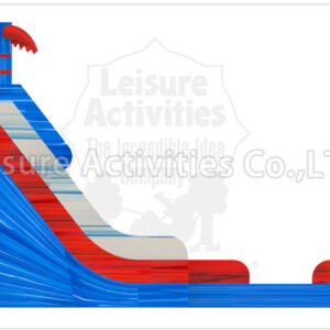 18ft red blue double lane water slide ripl