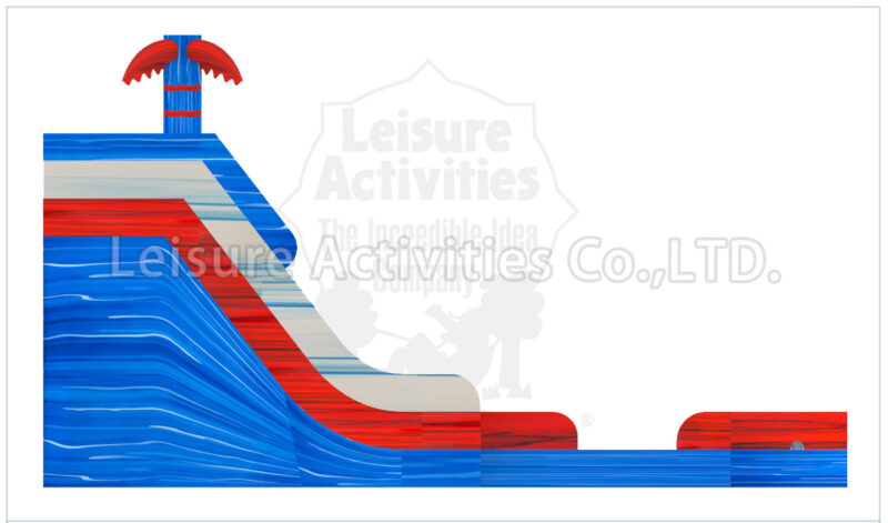 18ft red blue double lane water slide ripl