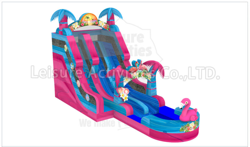 19ft double lane water slide palm beach ripl
