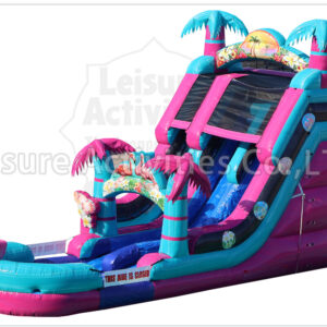 19ft double lane water slide palm beach ripl