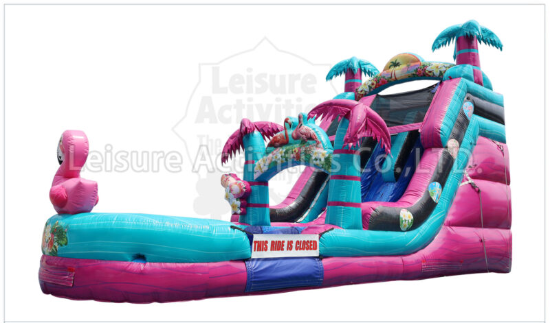 19ft double lane water slide palm beach ripl