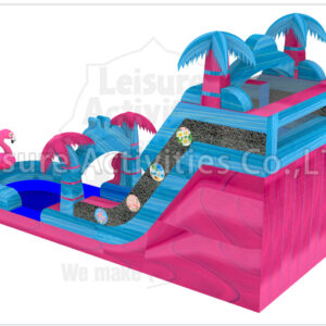 19ft double lane water slide palm beach ripl