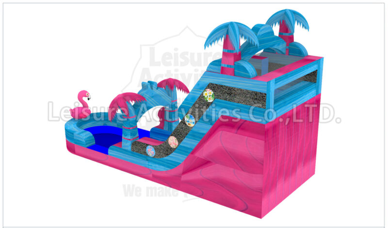 19ft double lane water slide palm beach ripl