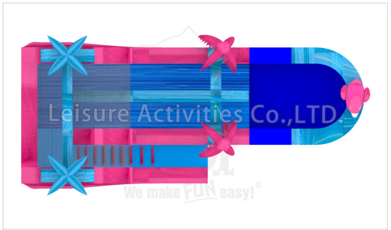 19ft double lane water slide palm beach ripl