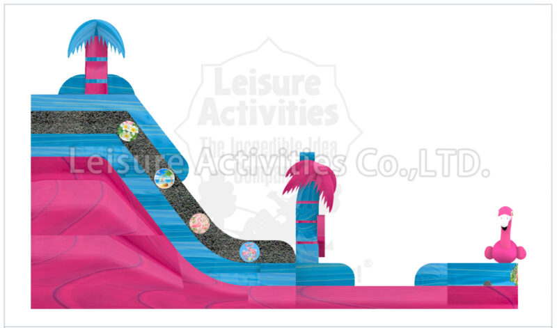 19ft double lane water slide palm beach ripl