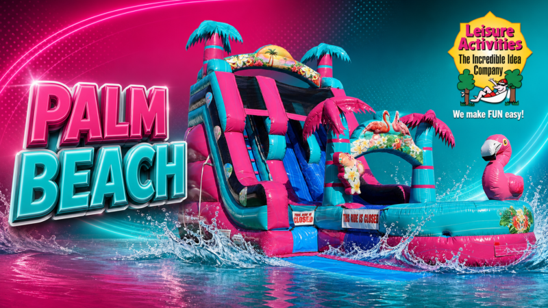 19ft palm beach double lane water slide ripl