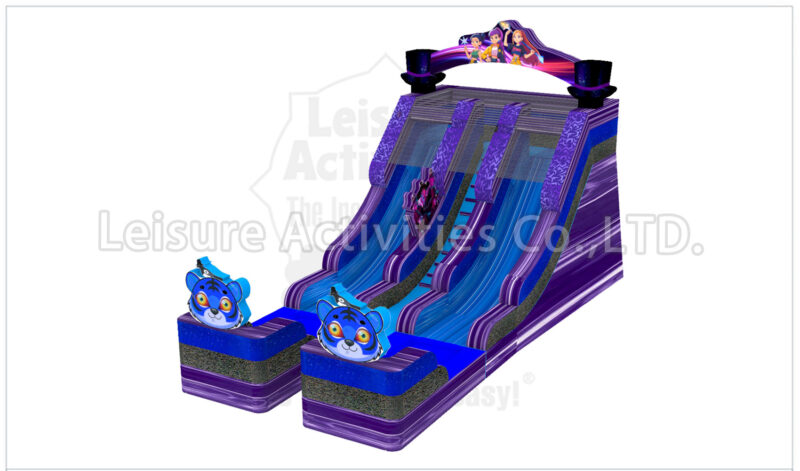 16ft double lane water slide k pop sl