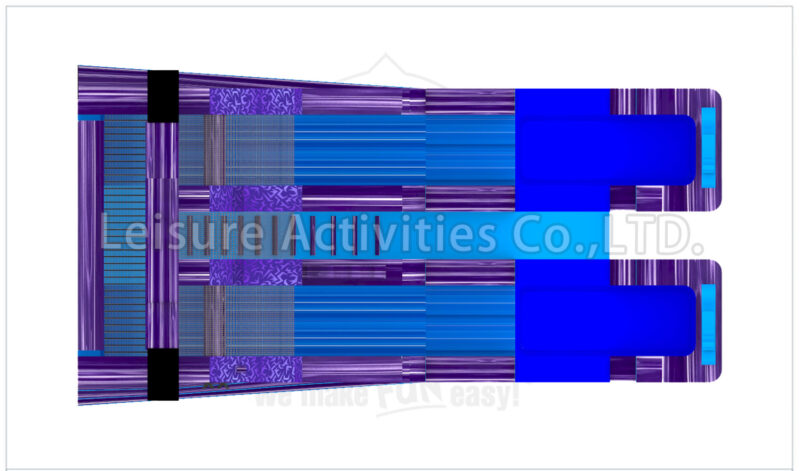 16ft double lane water slide k pop sl