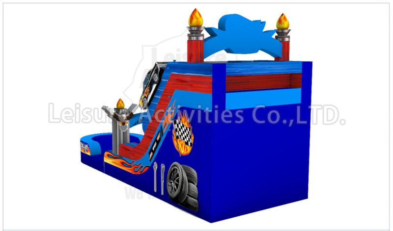 19ft garage double lane water slide ripl