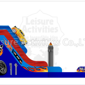 19ft garage double lane water slide ripl