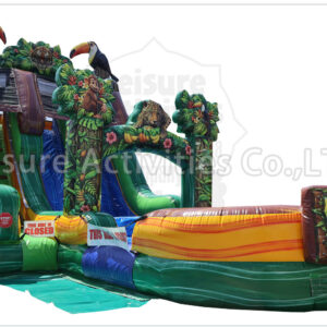 18ft rainforest double lane water slide ripl (max height 19ft)