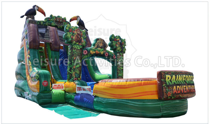 18ft rainforest double lane water slide ripl (max height 19ft)