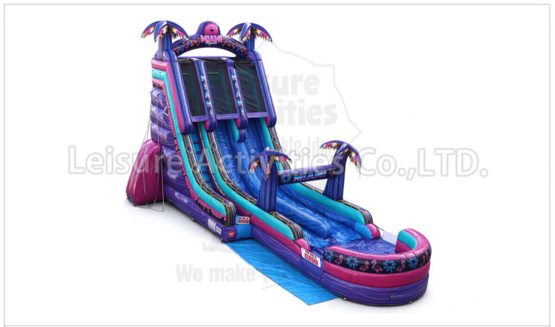 22ft miami vibes double lanewater slide sl
