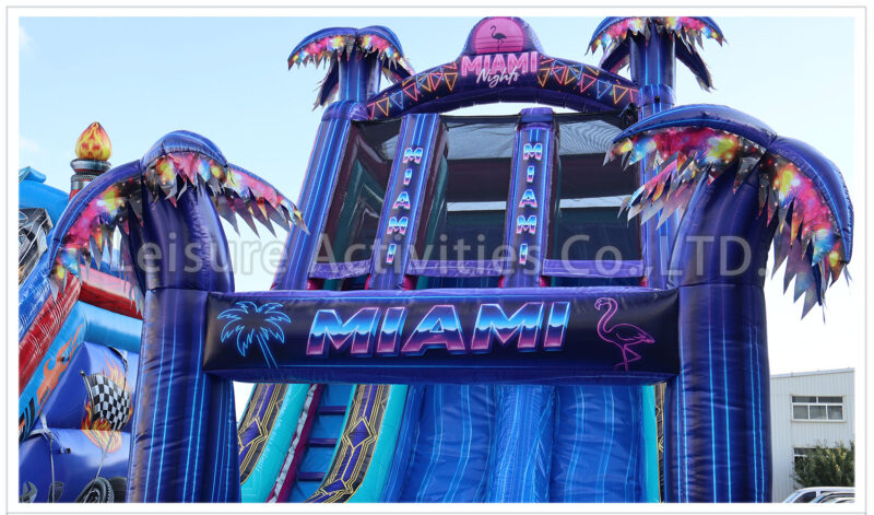 22ft miami vibes double lanewater slide sl