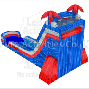 22ft red blue double lane water slide sl