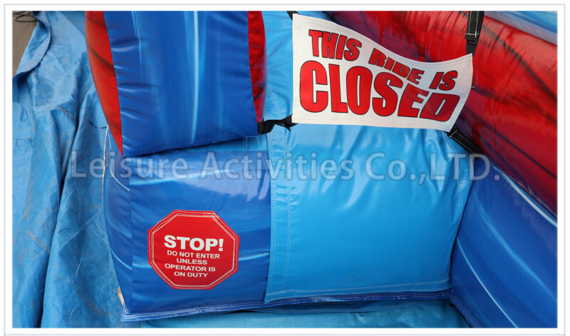 22ft red blue double lane water slide sl
