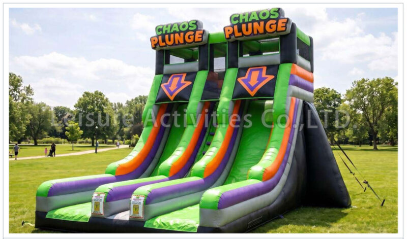 24ft plunge slide chaos double lane dry