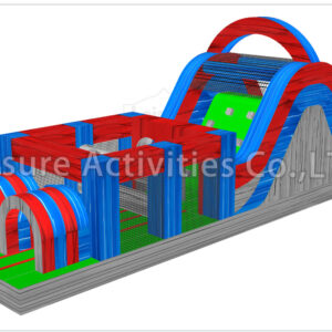 40ft rock climb slide obstacle lava