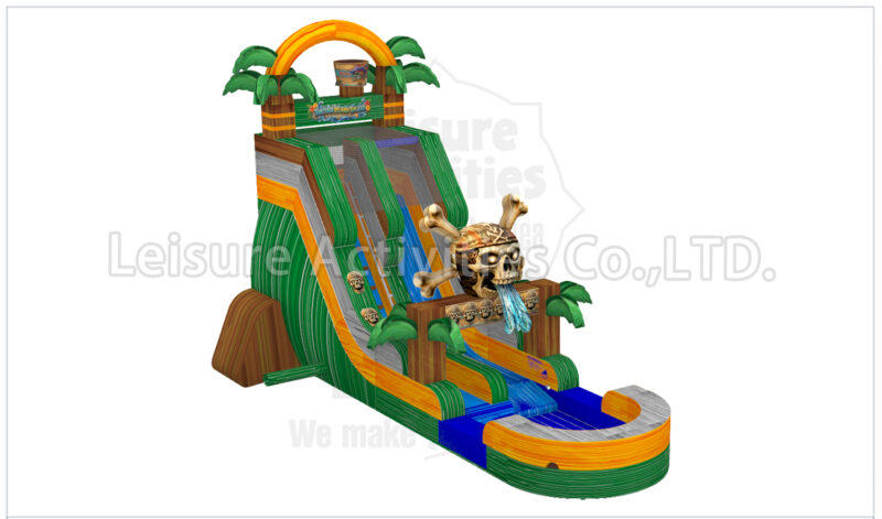 18ft tortuga single lane water slide ripl