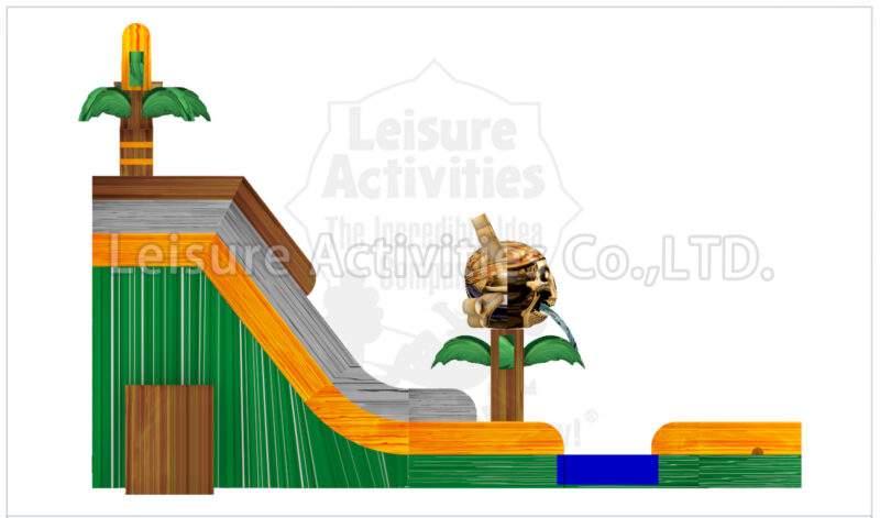 18ft tortuga single lane water slide ripl