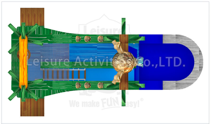 18ft tortuga single lane water slide ripl